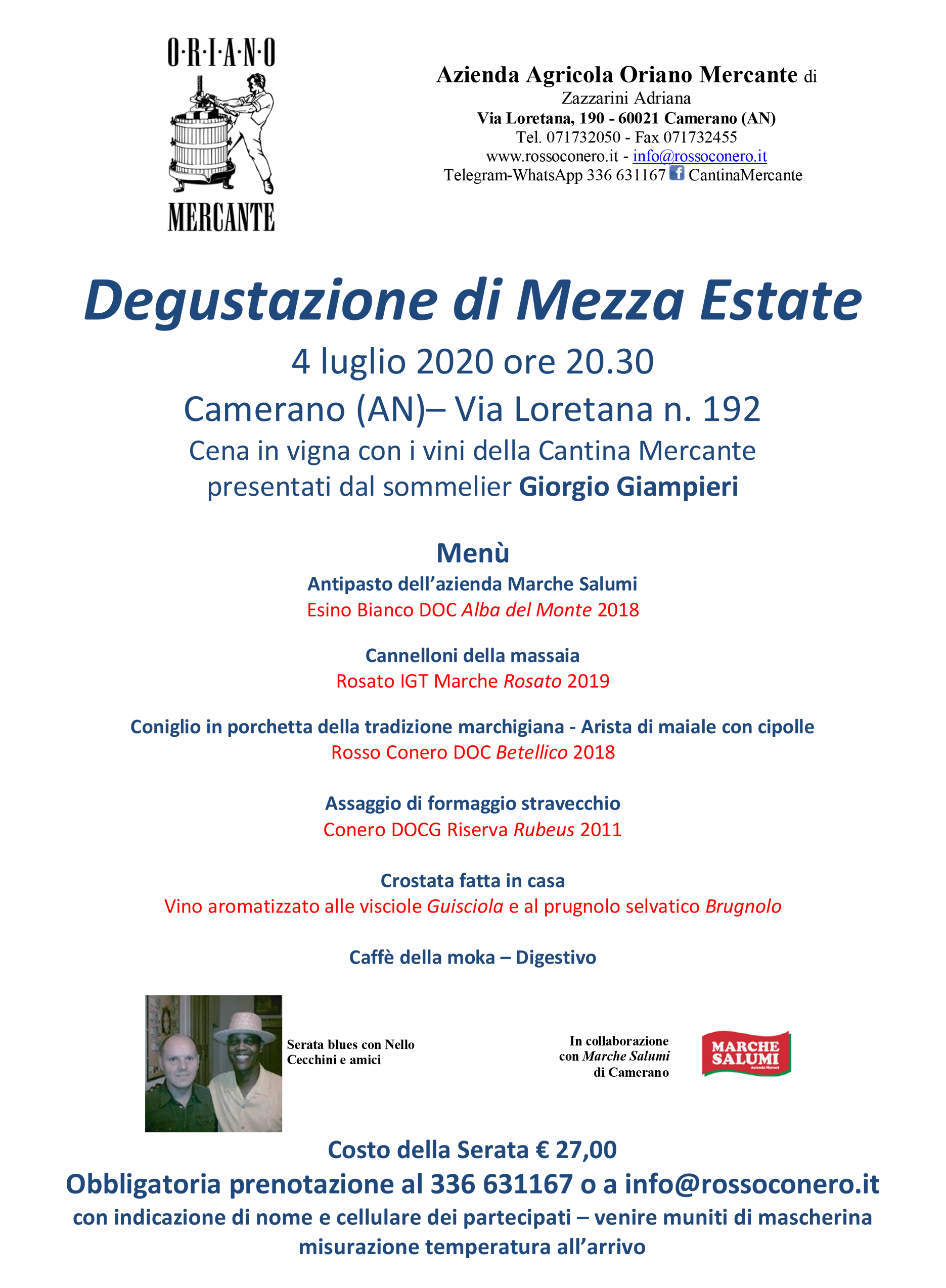 Degustazione di mezza estate 2020